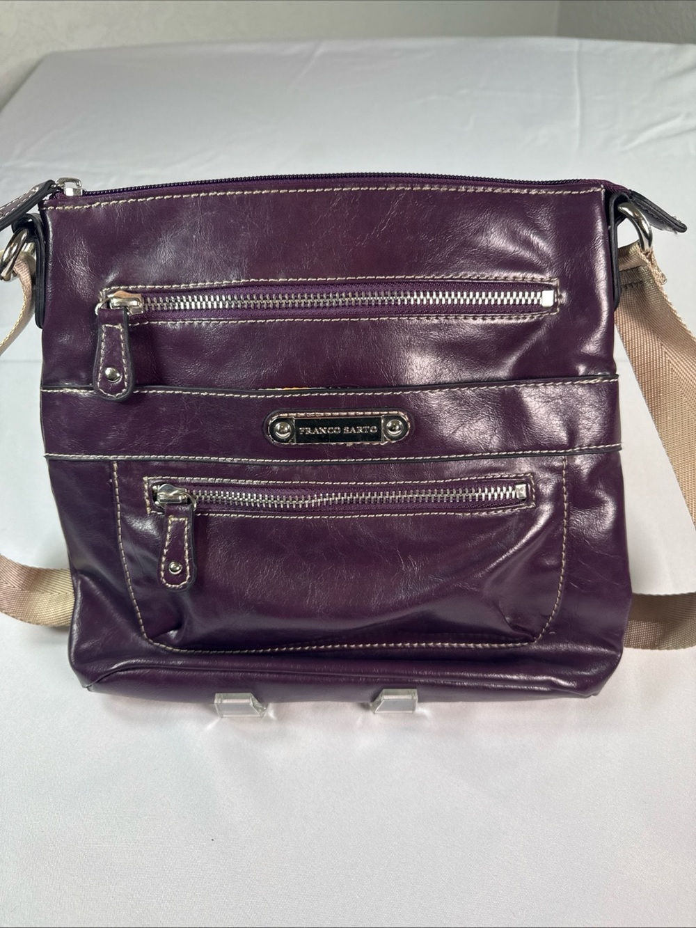 Franco Sarto Eggplant Crossbody Bag - Sleek Everyday Carry